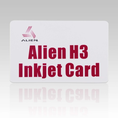 860-960MHz H3 alienígena Chip Inkjet Printable UHF cartõesCartão de jato de tinta RFID de 13,56 MHZ