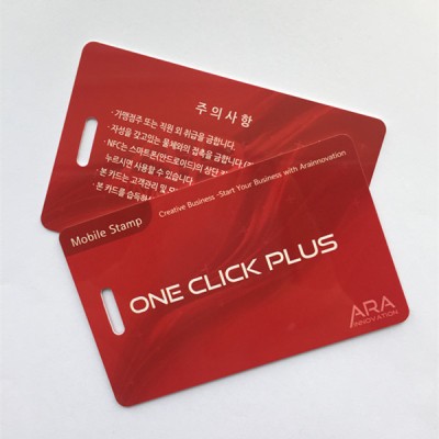 Typ 2 tryckta Ntag213 plast NFC personal kort