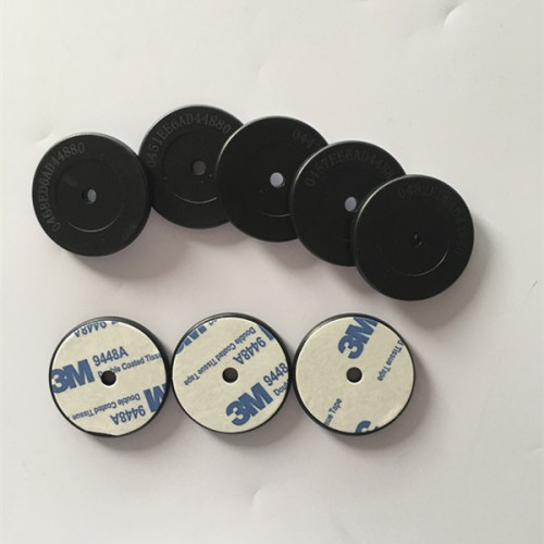 13.56MHZ Anti-Metal Ntag213 NFC ABS Disc Tag With AdhesiveABS NFC Disc Tag Sticker