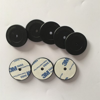 13.56Mhz Anti-Metal Ntag213 NFC ABS Disc Tag With Adhesive