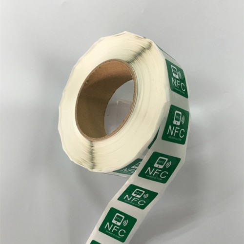 35x35mm kan udskrives PVC materiale NFC Tag mærkatBlød NFC mærkat