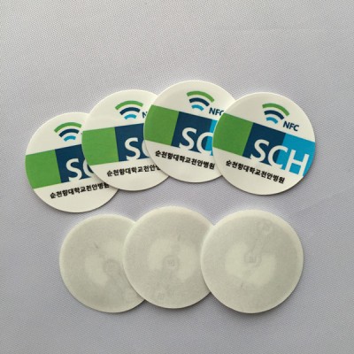 Cerchio 25mm Ntag215 NFC Sticker stampabile per tutti NFC abilitato Smart Phone