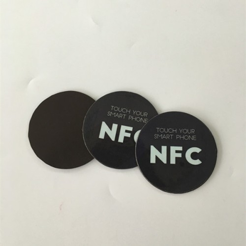 Circle30mm imant de nevera Ntag213 NFC adhesiuEn metalls NFC adhesiu