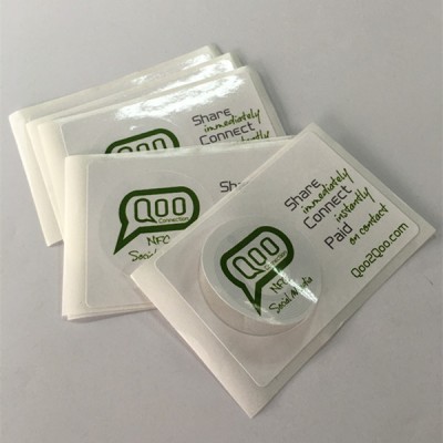 Customize Size Type 2 Ntag213 NFC Paper Sticker with Cutting Line