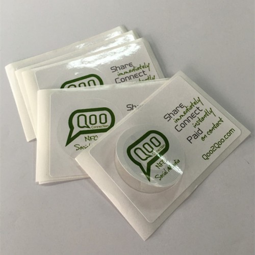 Aanpassen grootte Type 2 Ntag213 NFC papieren Sticker met snijlijnZachte NFC Sticker