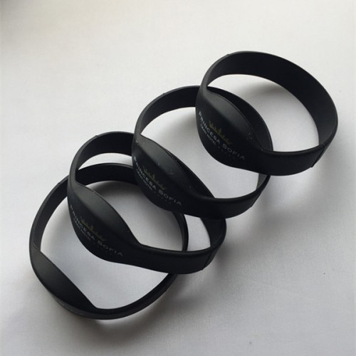 Ntag203 puce tête ovale Close-Loop NFC Silicone braceletBracelet de silicone NFC