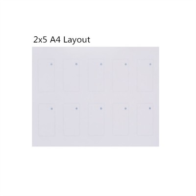 2x5 A4 Layout 125KHZ TK4100 RFID Card Inlay