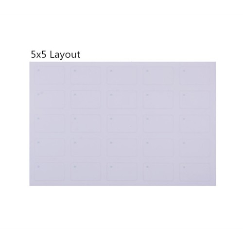 5x5 Layout Aluminum Antenna ICODE Sli RFID Card Inlay ,ISO15693RFID Inlay