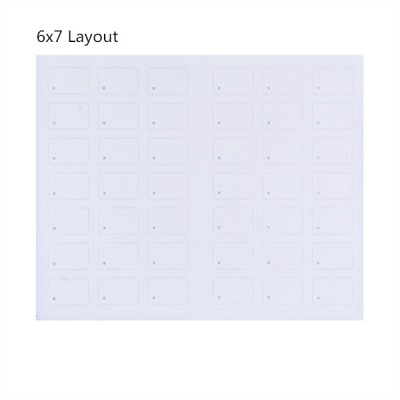 6x7 Layout Of 125KHZ TK4100 RFID Proximity  Card Inlay 