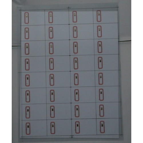 Tilpas størrelse gennemsigtigt materiale MF 1k S50 RFID kort indlægNFC Inlay ark